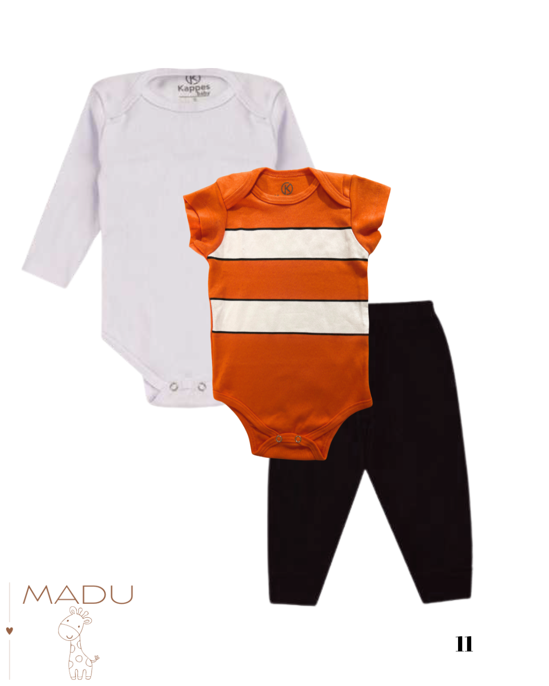 KIT BODY 3 PEÇAS - TAMANHO P