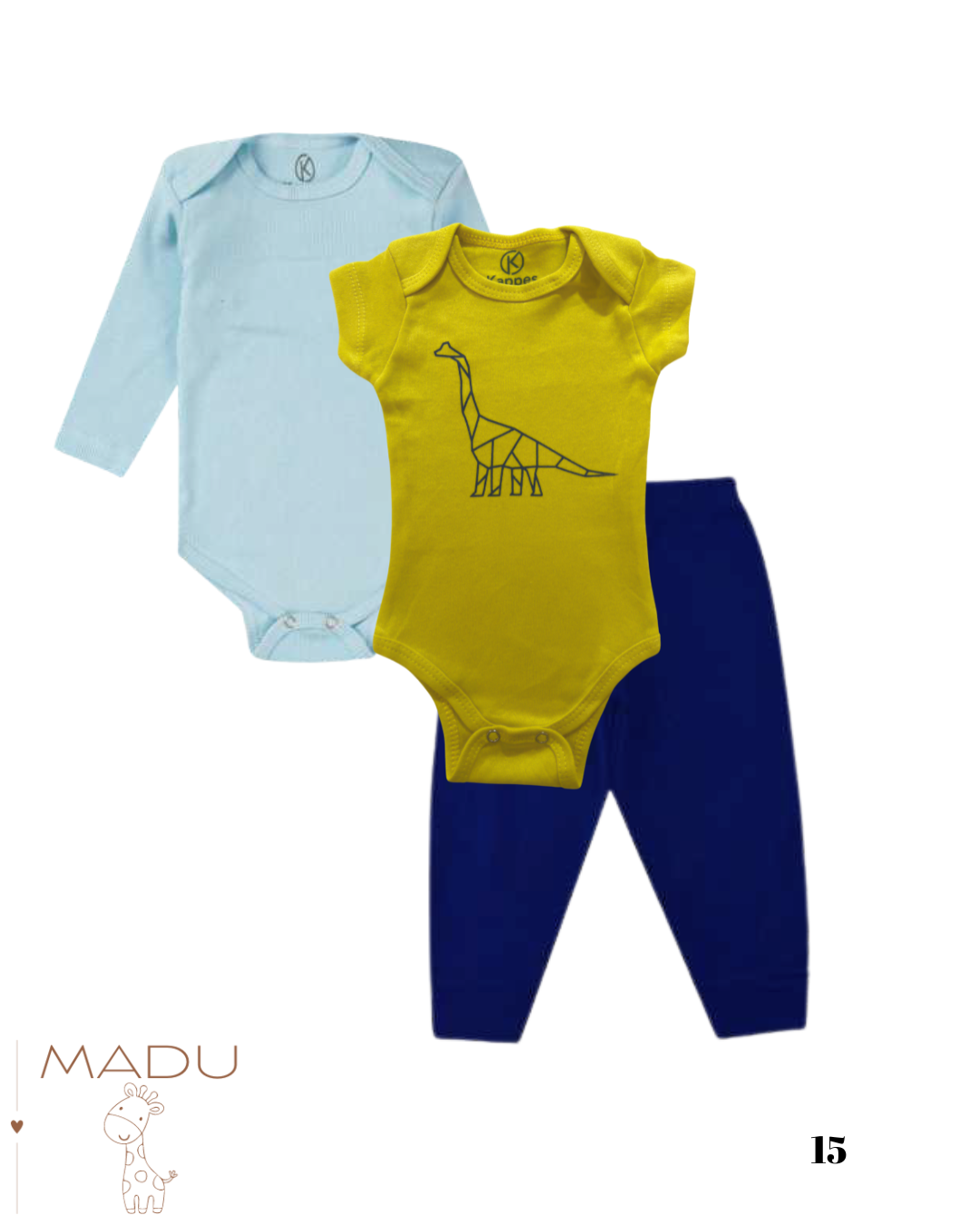 KIT BODY 3 PEÇAS - TAMANHO P