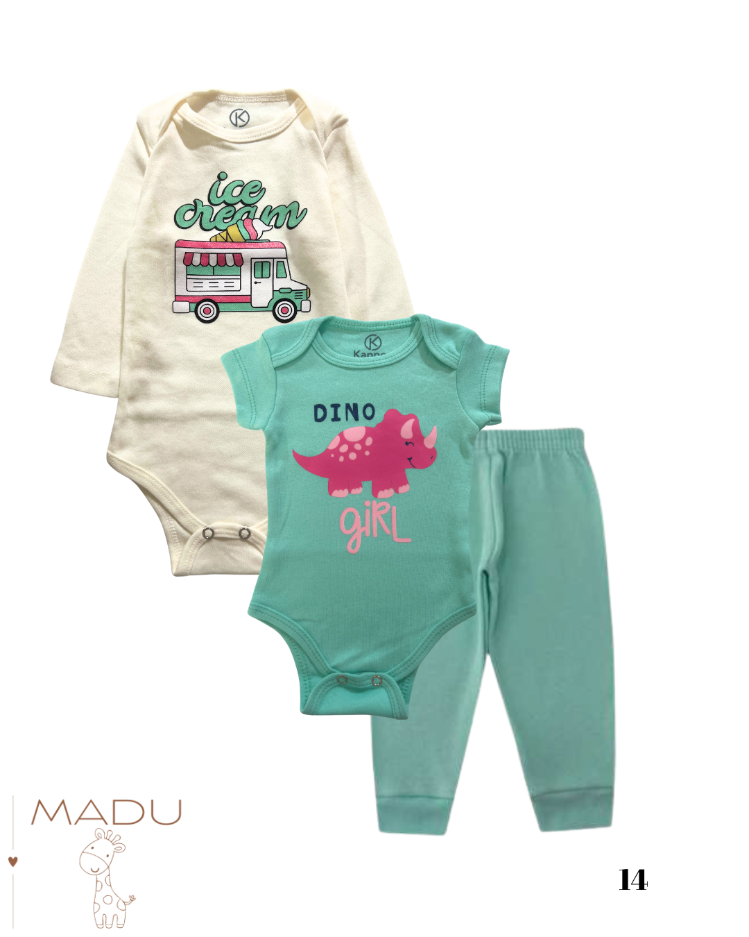 KIT BODY 3 PEÇAS - TAMANHO P