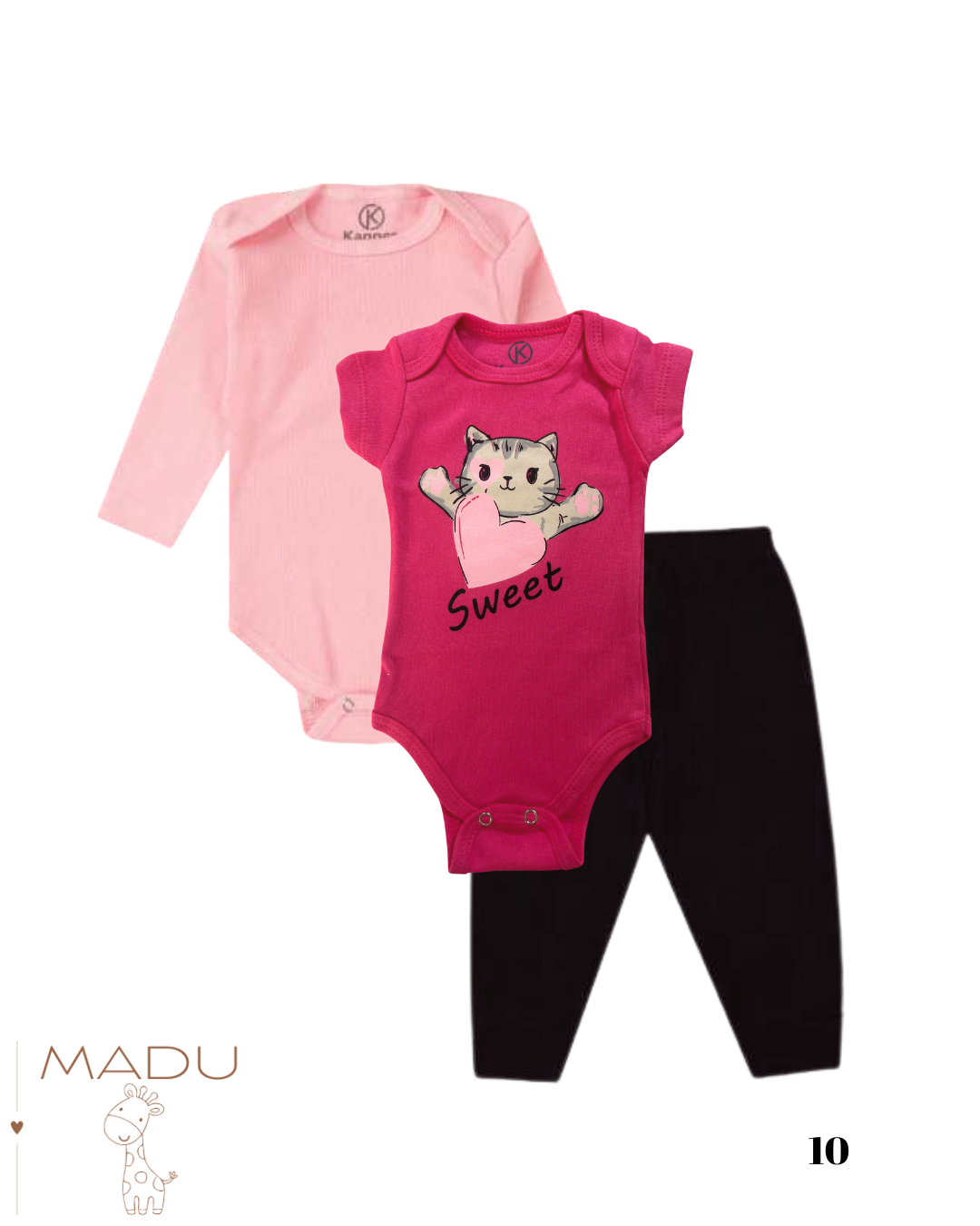 KIT BODY 3 PEÇAS - TAMANHO P