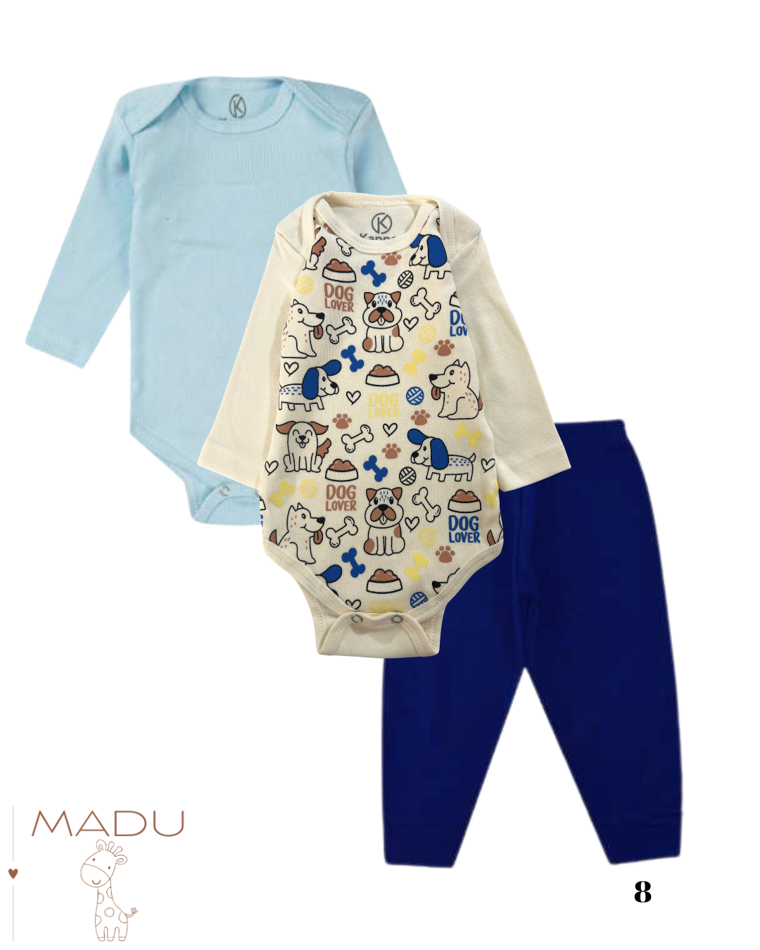 KIT BODY 3 PEÇAS - TAMANHO P